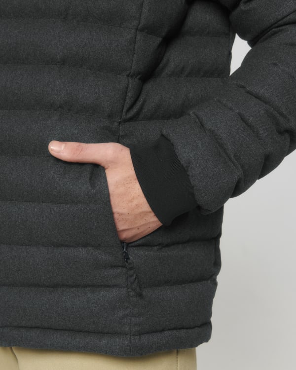 STANLEY VOYAGER WOOL-LIKE - DARK HEATHER GREY - JACKETS LIGHT PADDED - HOMMES