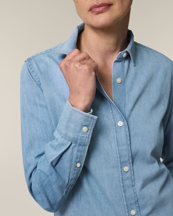 STELLA DENIM SHIRT - LIGHT WASH - SHIRTS DENIM - FRAUEN