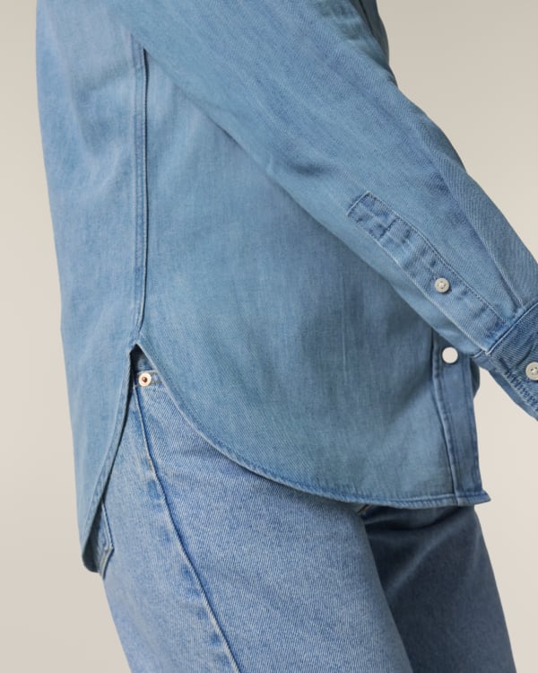STELLA DENIM SHIRT - LIGHT WASH - SHIRTS DENIM - FRAUEN