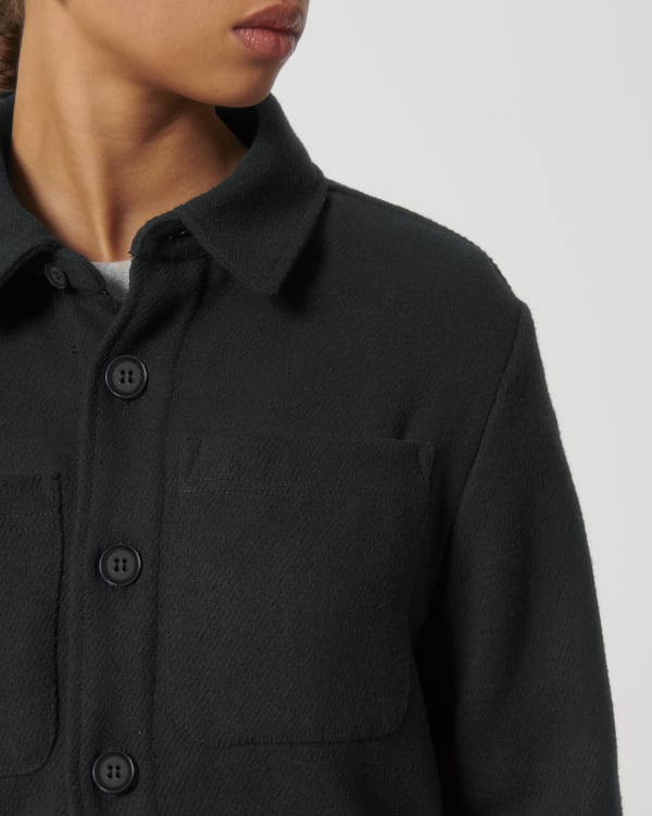RIVER - BLACK - JACKETS OVERSHIRT - UNISEX