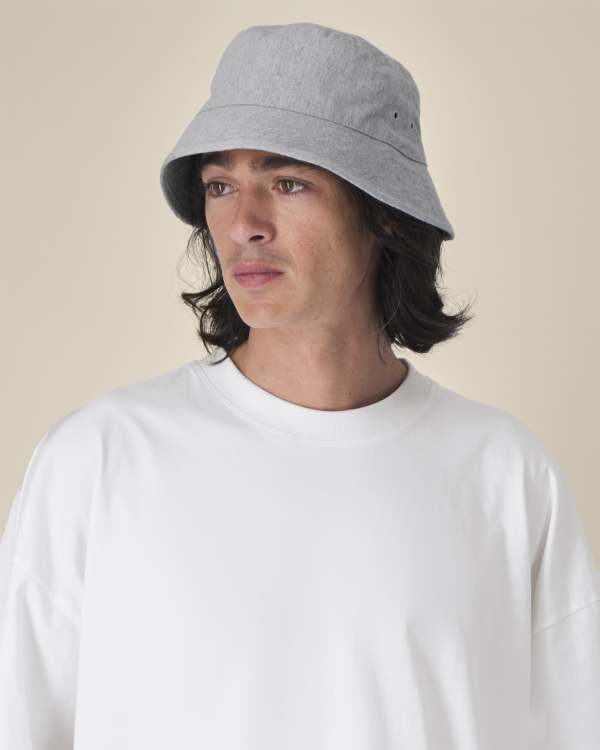 BUCKET HAT - HEATHER GREY - HEADWEAR CAP - UNISEXO