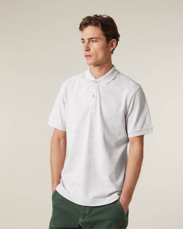 PREPSTER 2.0 - COOL HEATHER GREY - POLOS SHORT SLEEVES - UNISEXE