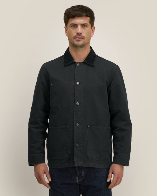 CHORE JACKET - G. DYED BLACK - JACKETS OVERSHIRT - UNISEX