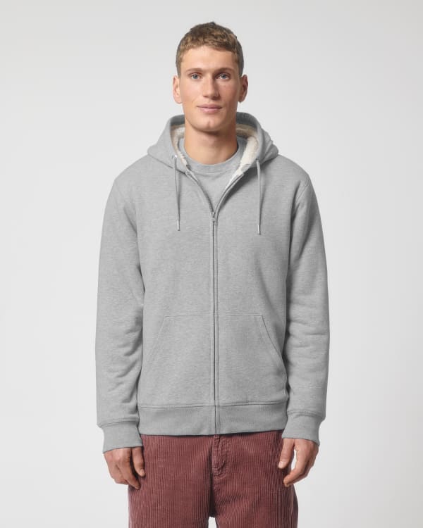 HYGGER SHERPA - HEATHER GREY - SWEATSHIRTS JACKET - UNISEXO