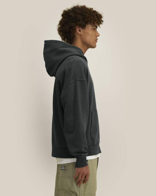 CHASER VINTAGE - G. DYED BLACK ROCK - SWEATSHIRTS HOODIE - UNISEX