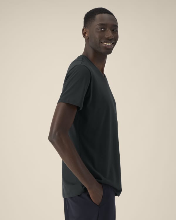 STANLEY PRESENTER - BLACK - TEE-SHIRTS SHORT SLEEVES - MANNEN