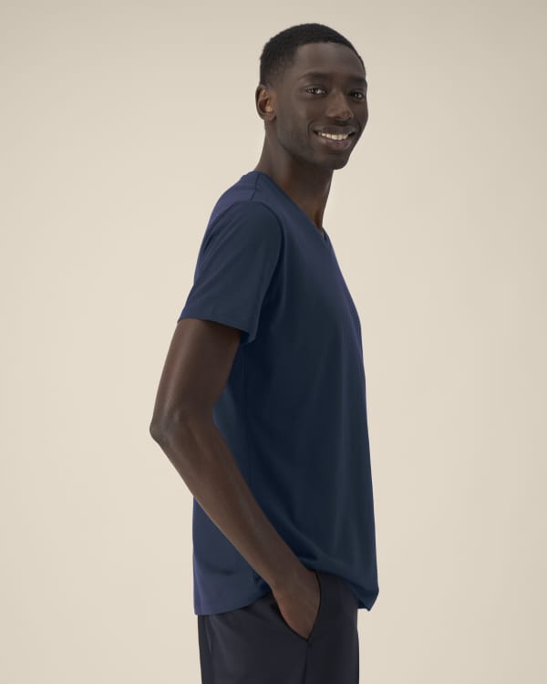 STANLEY PRESENTER - FRENCH NAVY - TEE-SHIRTS SHORT SLEEVES - MANNEN