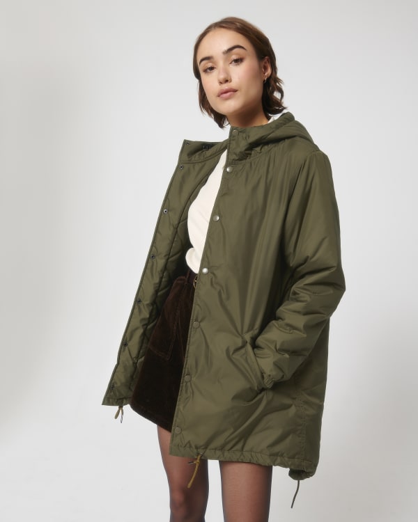PADDED PARKER - BRITISH KHAKI - JACKETS PARKA - UNISEKS