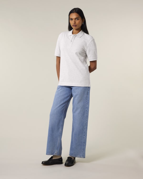 PREPSTER 2.0 - COOL HEATHER GREY - POLOS SHORT SLEEVES - UNISEXE