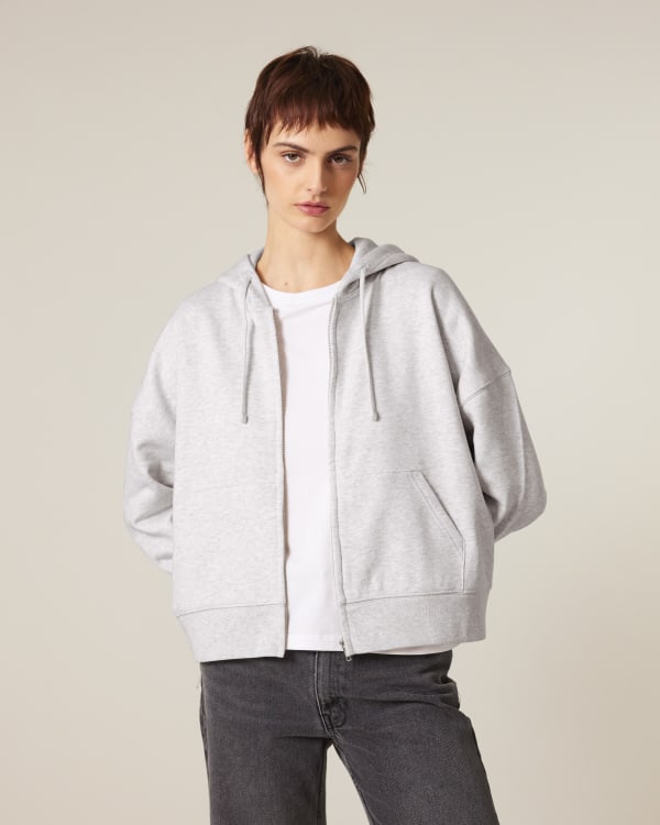 STELLA IDA - COOL HEATHER GREY - SWEATSHIRTS HOODIE - WOMEN