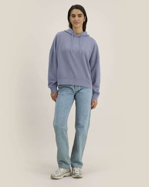 STELLA NORA VINTAGE - G. DYED BLUE GREY - SWEATSHIRTS HOODIE - WOMEN
