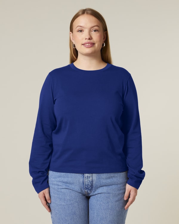 STELLA MUSER LONG SLEEVE - WORKER BLUE - TEE-SHIRTS LONG SLEEVES - FEMMES