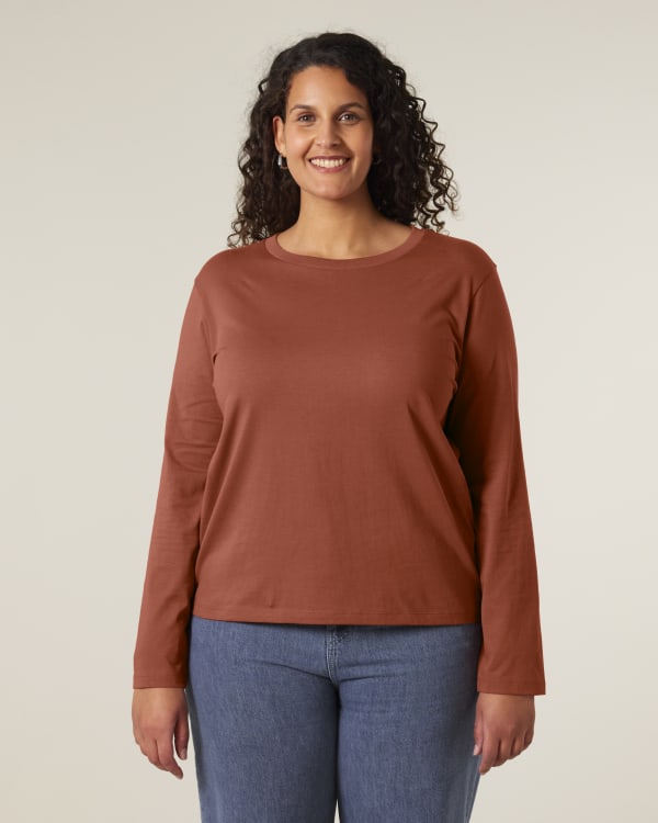 STELLA MUSER LONG SLEEVE - HERITAGE BROWN - TEE-SHIRTS LONG SLEEVES - WOMEN