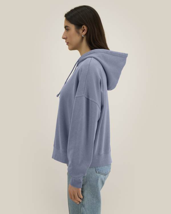 STELLA NORA VINTAGE - G. DYED BLUE GREY - SWEATSHIRTS HOODIE - WOMEN