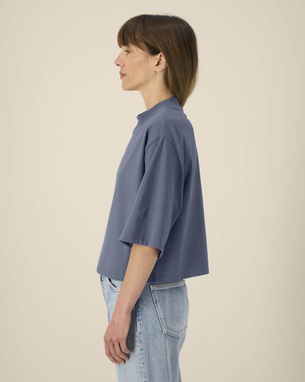 STELLA RAYA - BLUE GREY - TEE-SHIRTS SHORT SLEEVES - VROUWEN