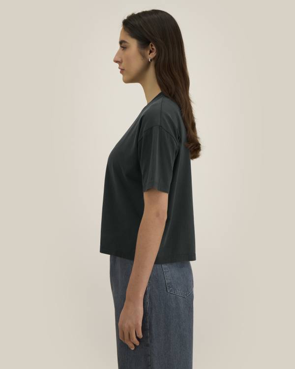 STELLA NOVA VINTAGE - G. DYED BLACK ROCK - TEE-SHIRTS SHORT SLEEVES - FRAUEN