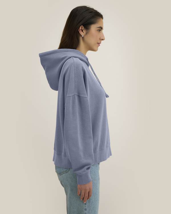 STELLA NORA VINTAGE - G. DYED BLUE GREY - SWEATSHIRTS HOODIE - WOMEN