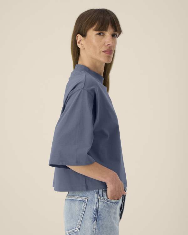 STELLA RAYA - BLUE GREY - TEE-SHIRTS SHORT SLEEVES - VROUWEN