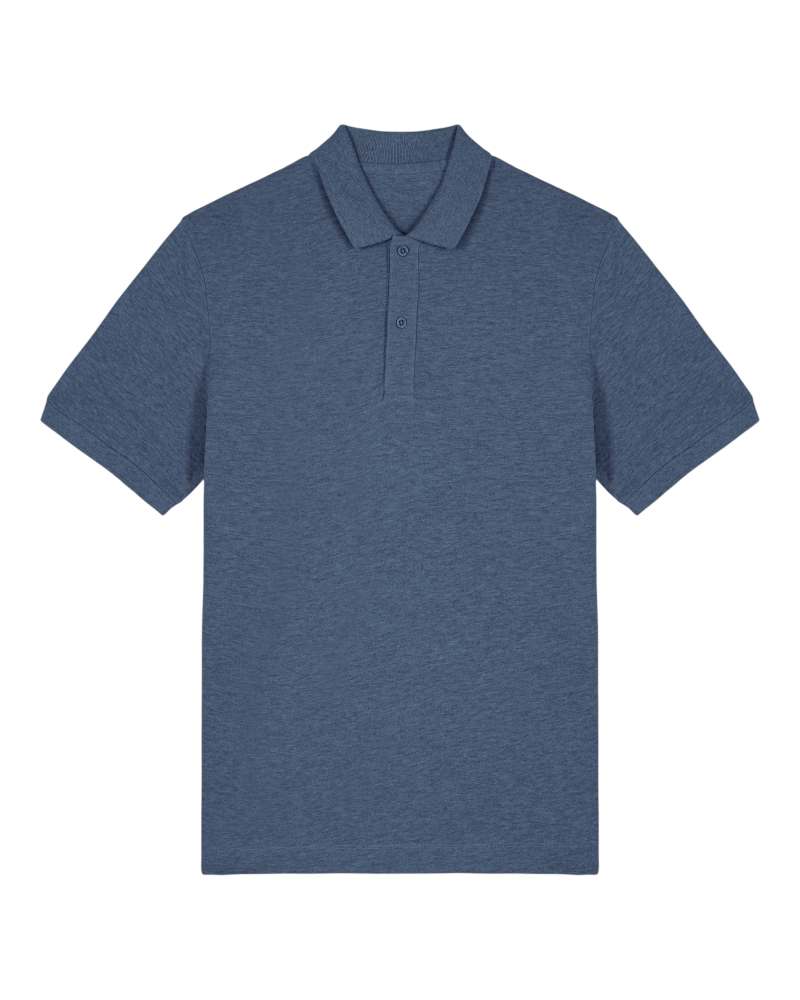 PREPSTER 2.0 - DARK HEATHER BLUE - POLOS SHORT SLEEVES - UNISEXE