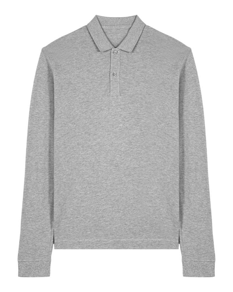 PREPSTER 2.0 LONG SLEEVE - HEATHER GREY - POLOS LONG SLEEVES - UNISEKS