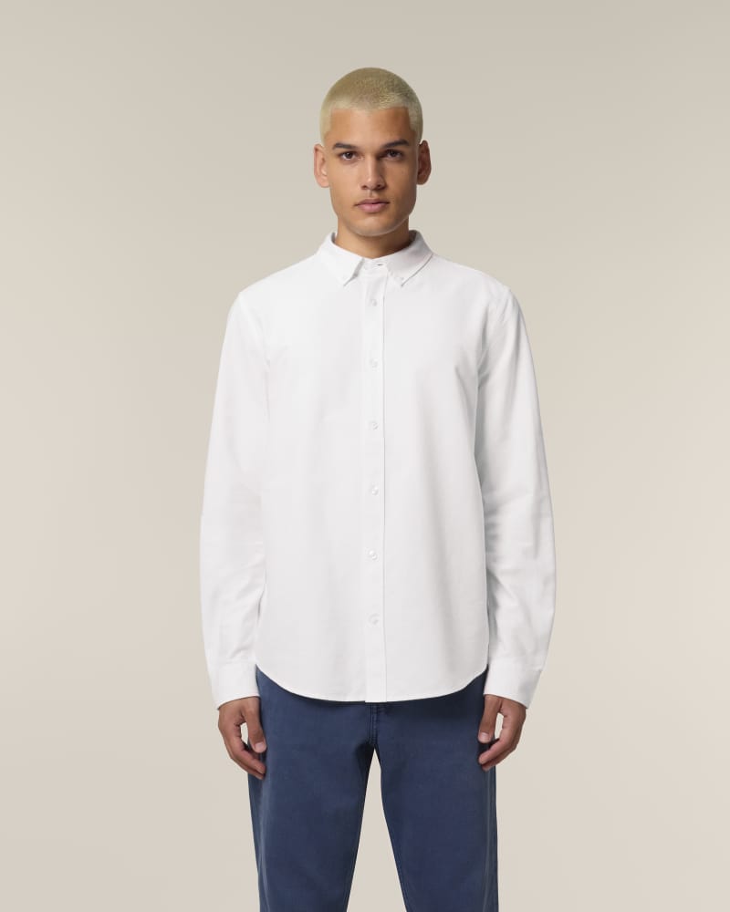 Stanley Oxford Shirt - White - Shirts - Men