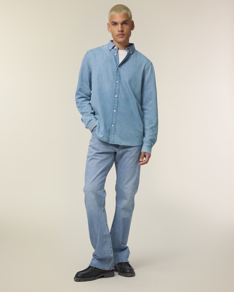 Stanley Denim Shirt - Light Wash - Shirts - Men
