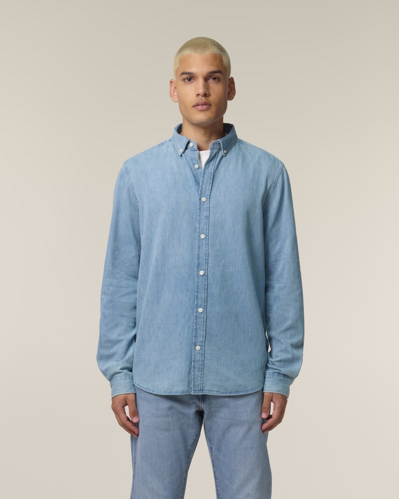 Stanley Denim Shirt - Light Wash - Shirts - Men
