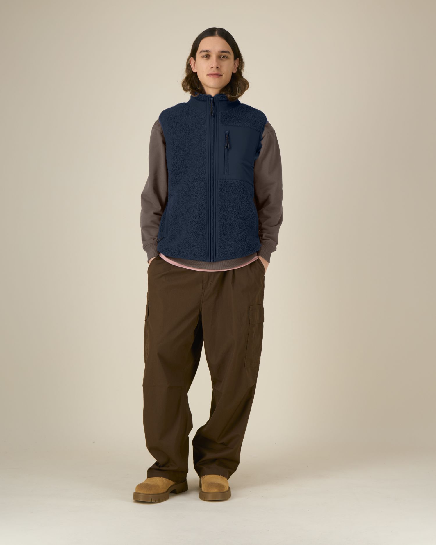 Picture of The unisex sleeveless sherpa jacket