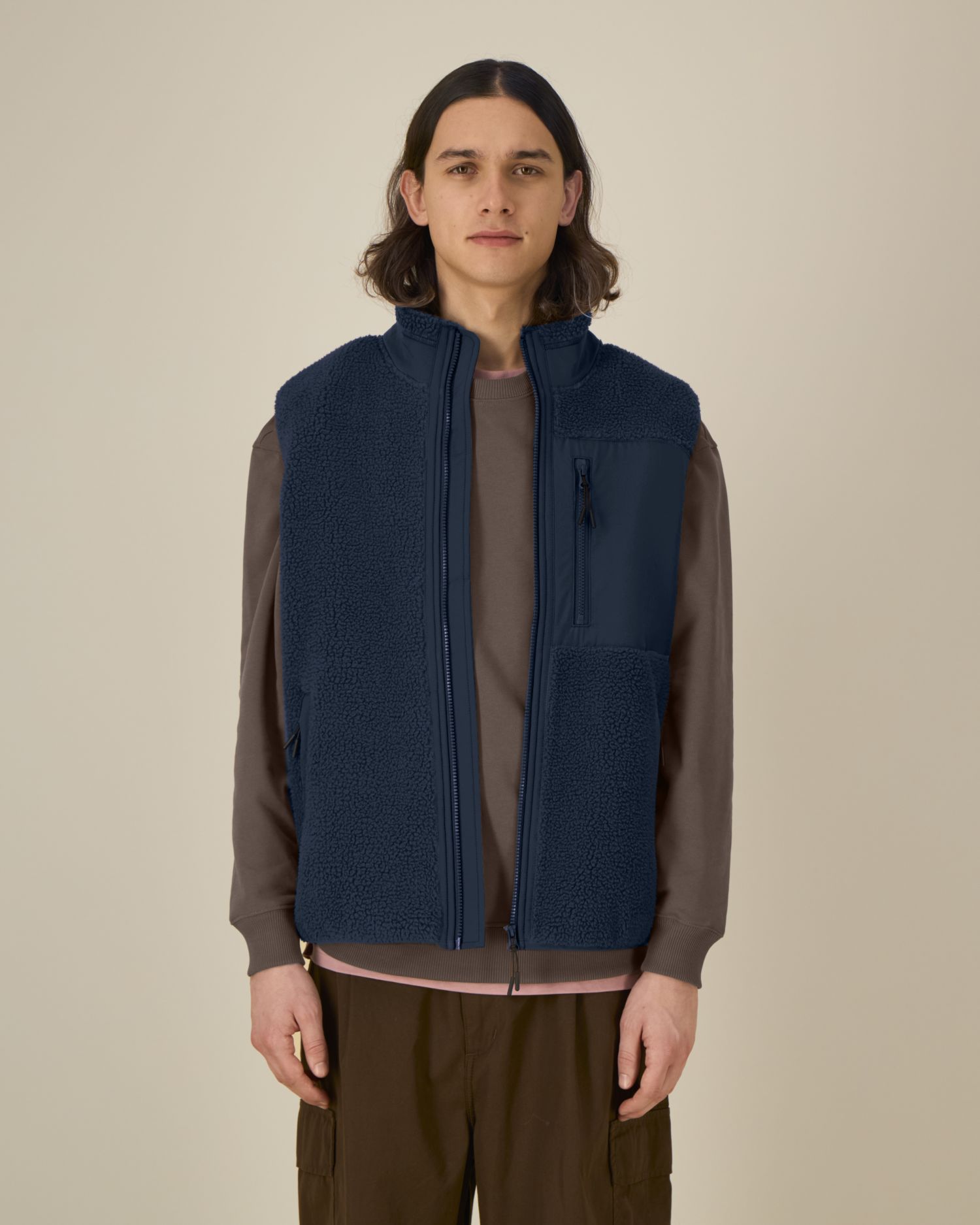 Picture of The unisex sleeveless sherpa jacket