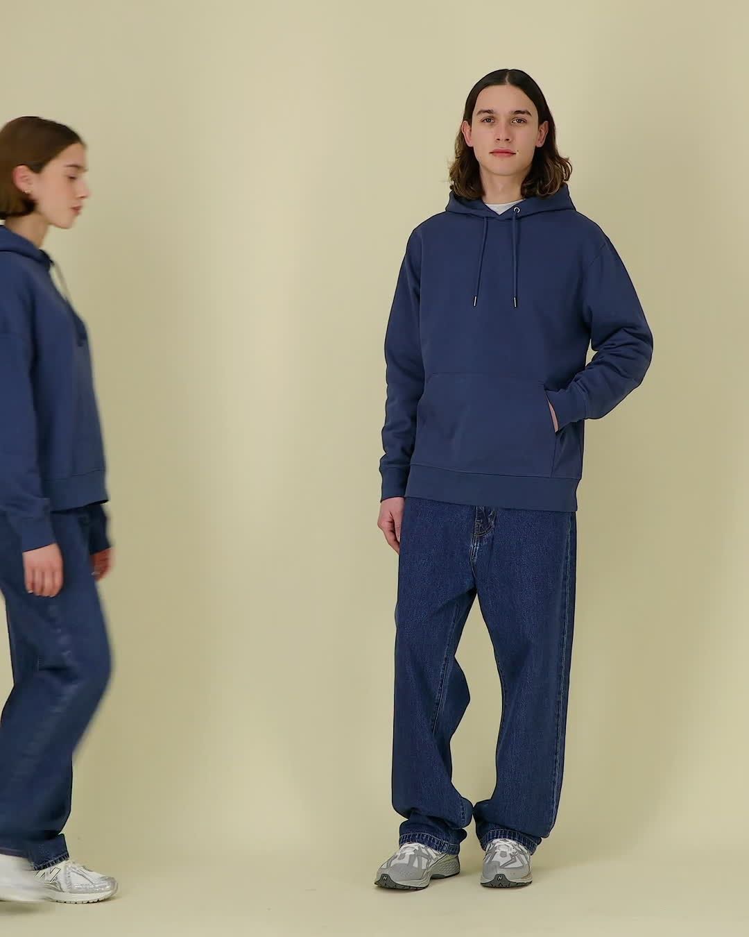 STELLA NORA - BLUE GREY - SWEATSHIRTS HOODIE - WOMEN