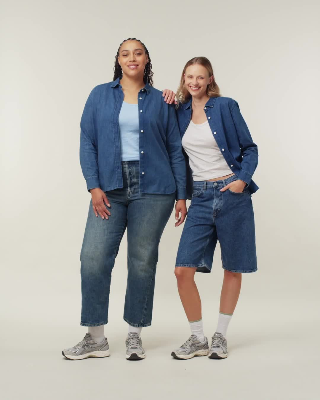 STELLA DENIM SHIRT - LIGHT WASH - SHIRTS DENIM - MUJERES