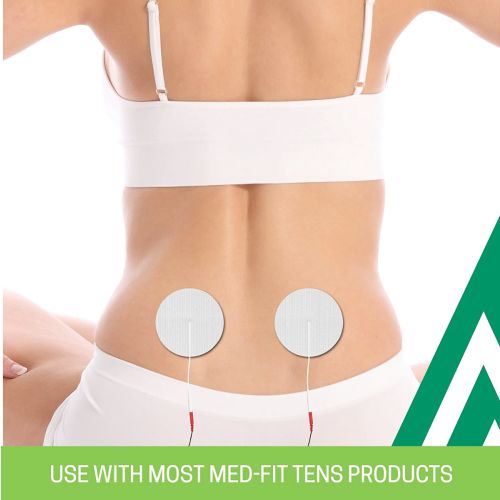 Wired Self Adhesive Round Tens Electrodes - 3 Packs of (12 Electrodes in total) - Available in 3 Sizes 