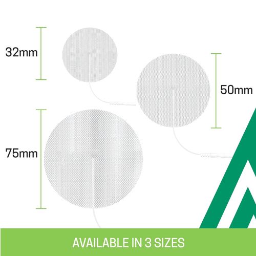 Wired Self Adhesive Round Tens Electrodes - 3 Packs of (12 Electrodes in total) - Available in 3 Sizes 