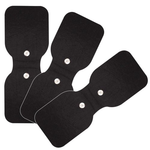 Black Wireless Large Lumbar Electrodes in sizes of 21 x 8cm 