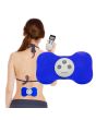 Ex Demo Tens Machine Ex Demo Tens Machine being used with blue electrode on a womans back to assist with lower back pain