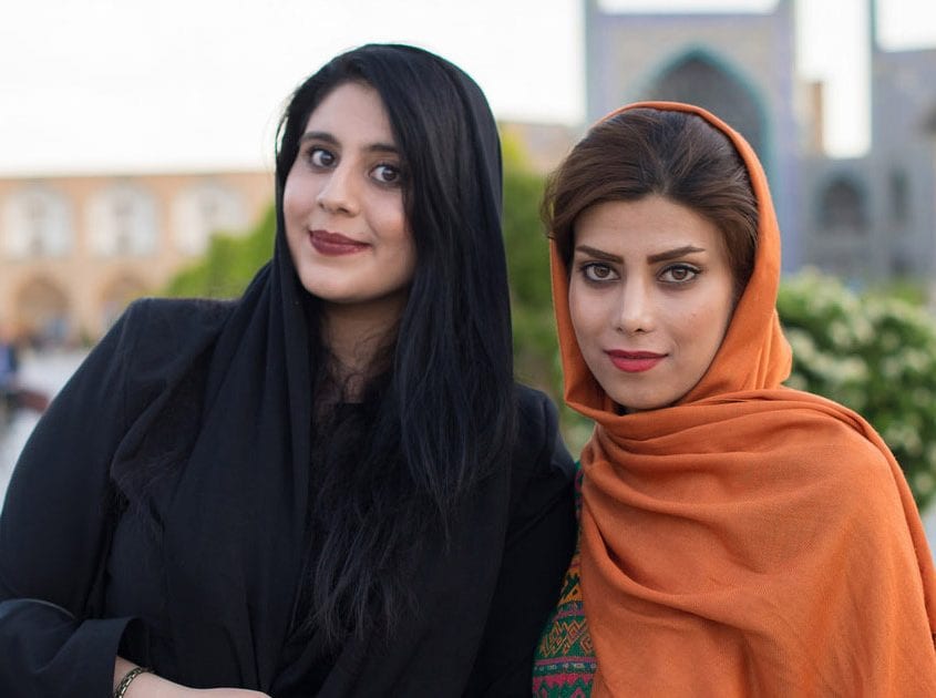 local wearing colorful headscarf in Iran Esfahan city - irtouring.com