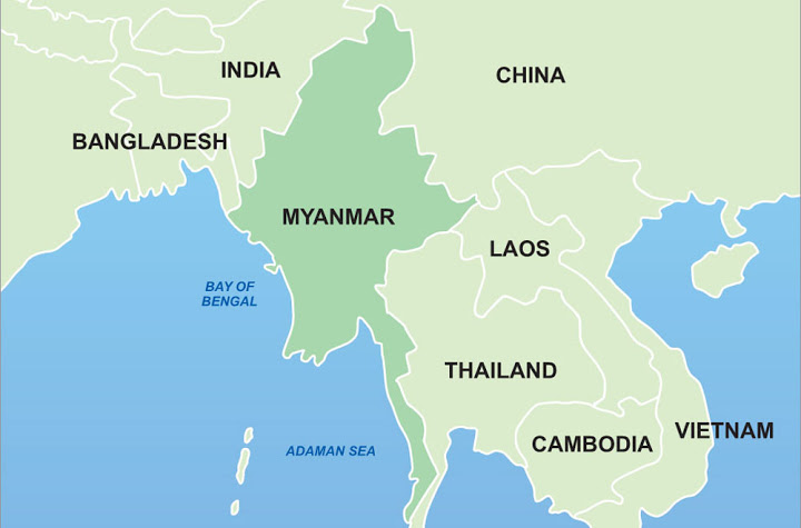 map myanmar