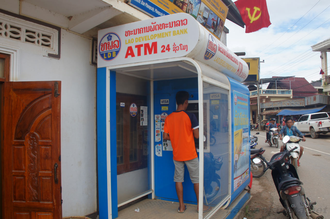 Using ATM and credit card in Laos