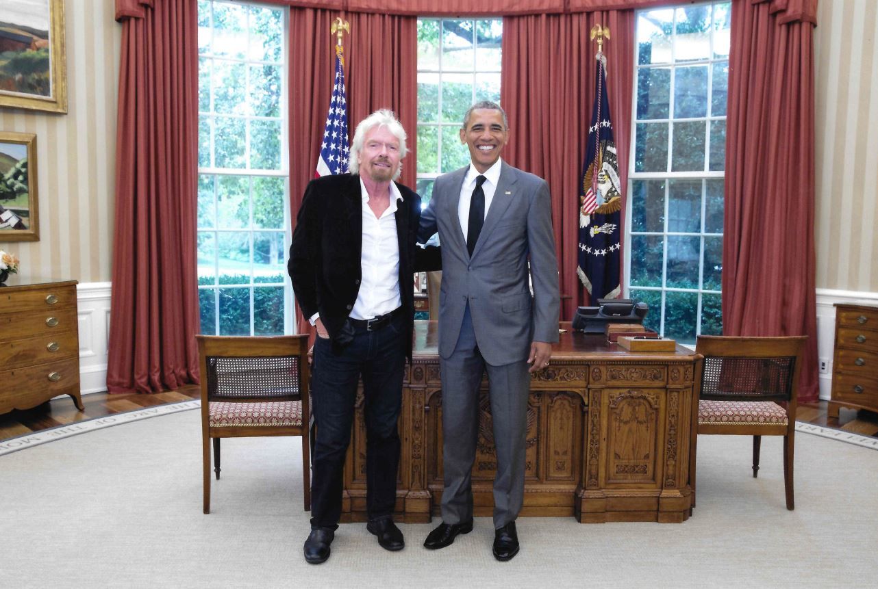 Αποτέλεσμα εικόνας για obama with richard branson