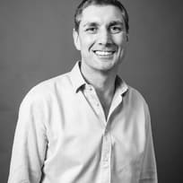 Derek Gannon, Managing Director Virgin Unite A black and white portrait of Derek Gannon, Managing Director Virgin Unite
