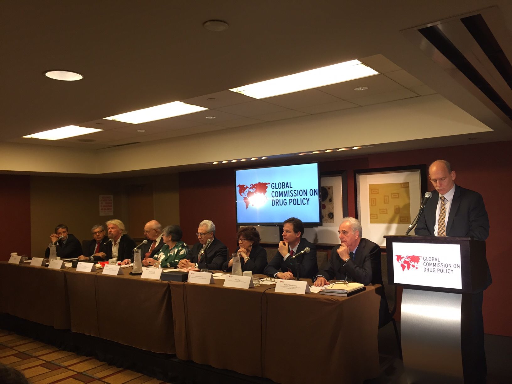 Richard Branson and the Global Commission on Drug Policy, New York UNGASS 2016