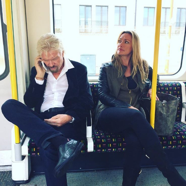 Richard Branson on the tube Richard Branson on the tube