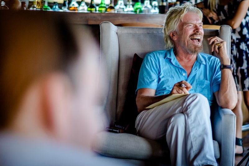 Richard Branson smiling Richard Branson smiling