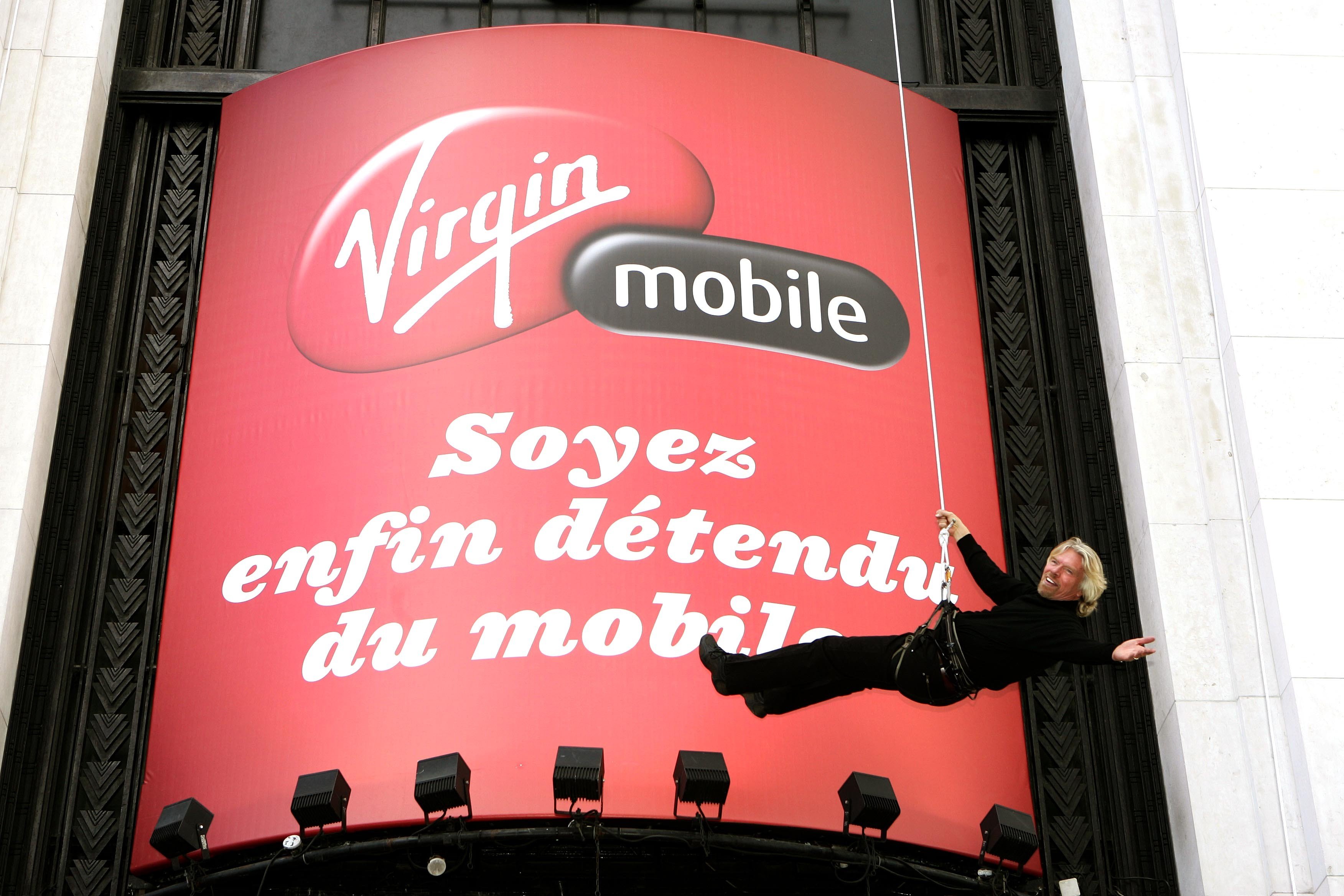 Richard Branson launching mobile fr