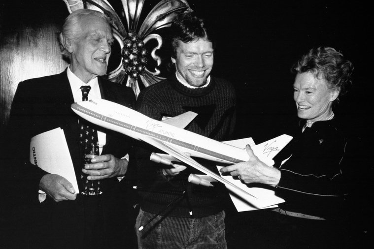 Richard discussing Virgin Atlantic with his mum and dad