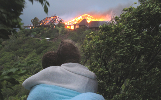 Necker Island fire Necker Island fire