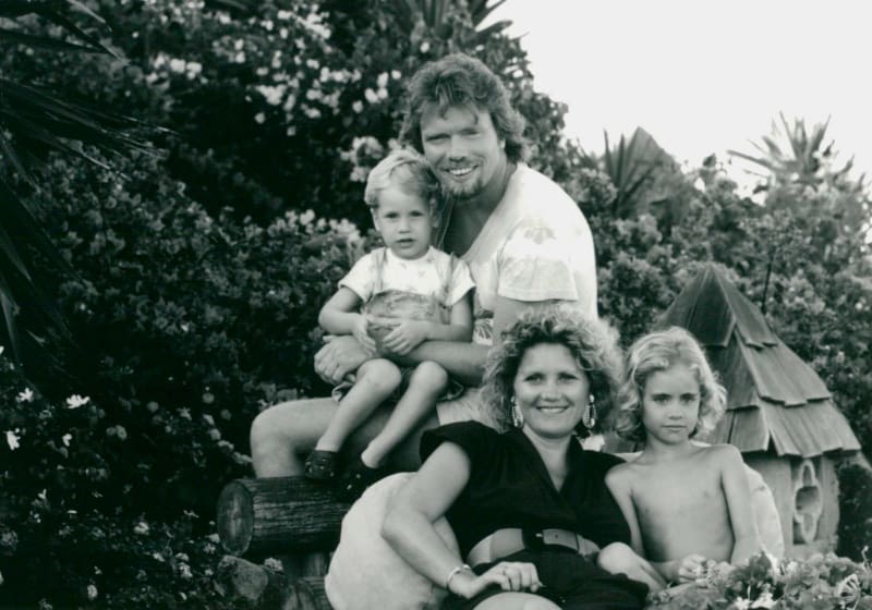 Richard and family in the 1980s