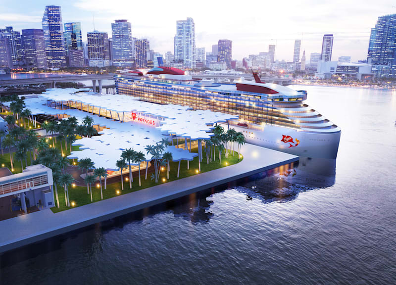 Render of Virgin Voyages' terminal in Port Miami