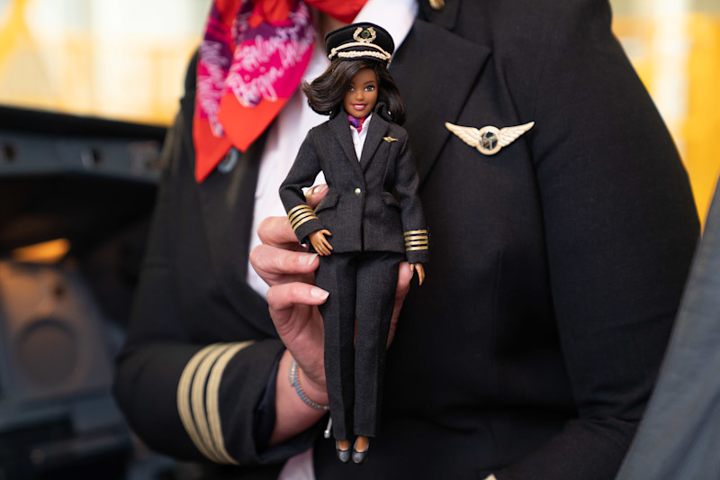 barbie and ken pilot dolls