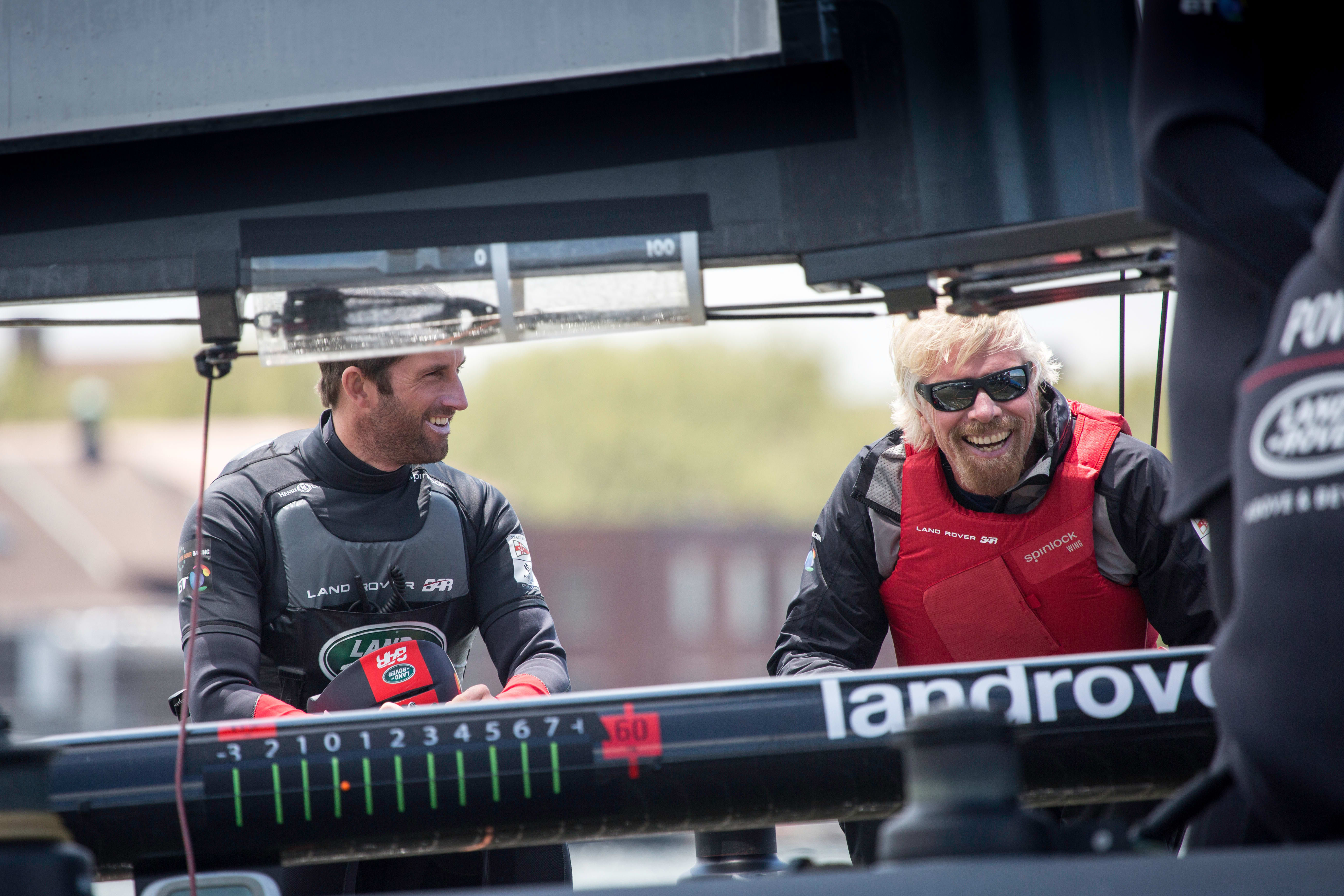 Richard Branson and Ben Ainslie America's Cup New York Land Rover BAR Richard Branson and Ben Ainslie America's Cup New York Land Rover BAR